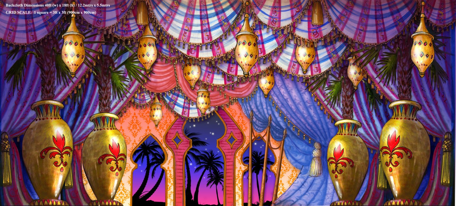 Arabian Harem Scenic Backdrop