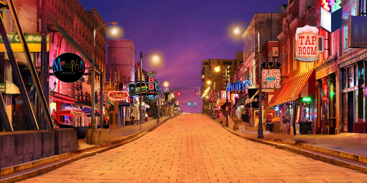 Mephis Street Backdrop